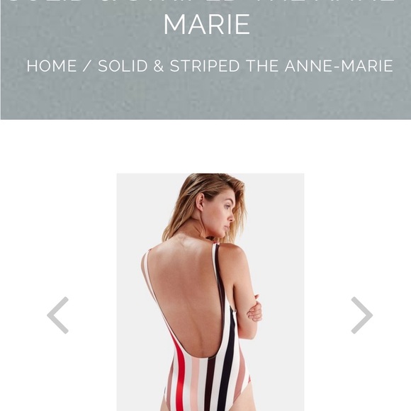Solid & Striped The Anne-Marie Lipstick Stipe Swimsuit
Size S/M - Picture 2 of 6